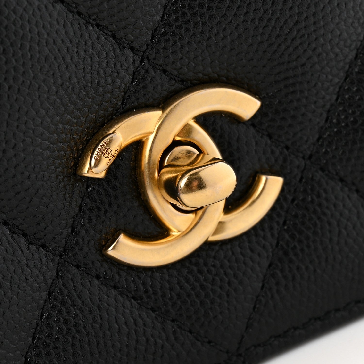 Chanel Caviar Quilted Mini Top Handle Flap Black 12 of 15