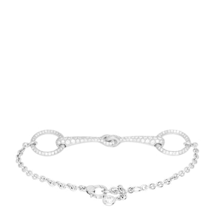 Hermes 18K White Gold Diamond TPM Filet d'Or Bracelet SH 2 of 4
