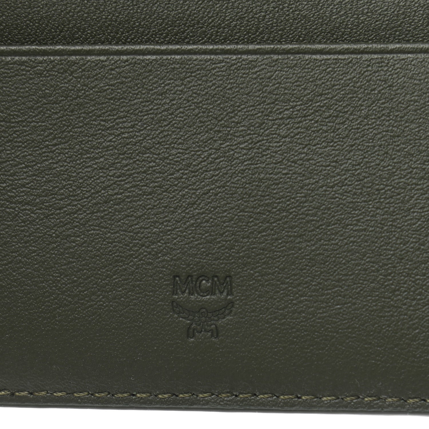 MCM Visetos Bi-Fold Wallet Dark Green 6 of 8