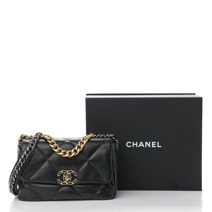 Chanel Lambskin Quilted Medium Chanel 19 Flap Black 11 of 11