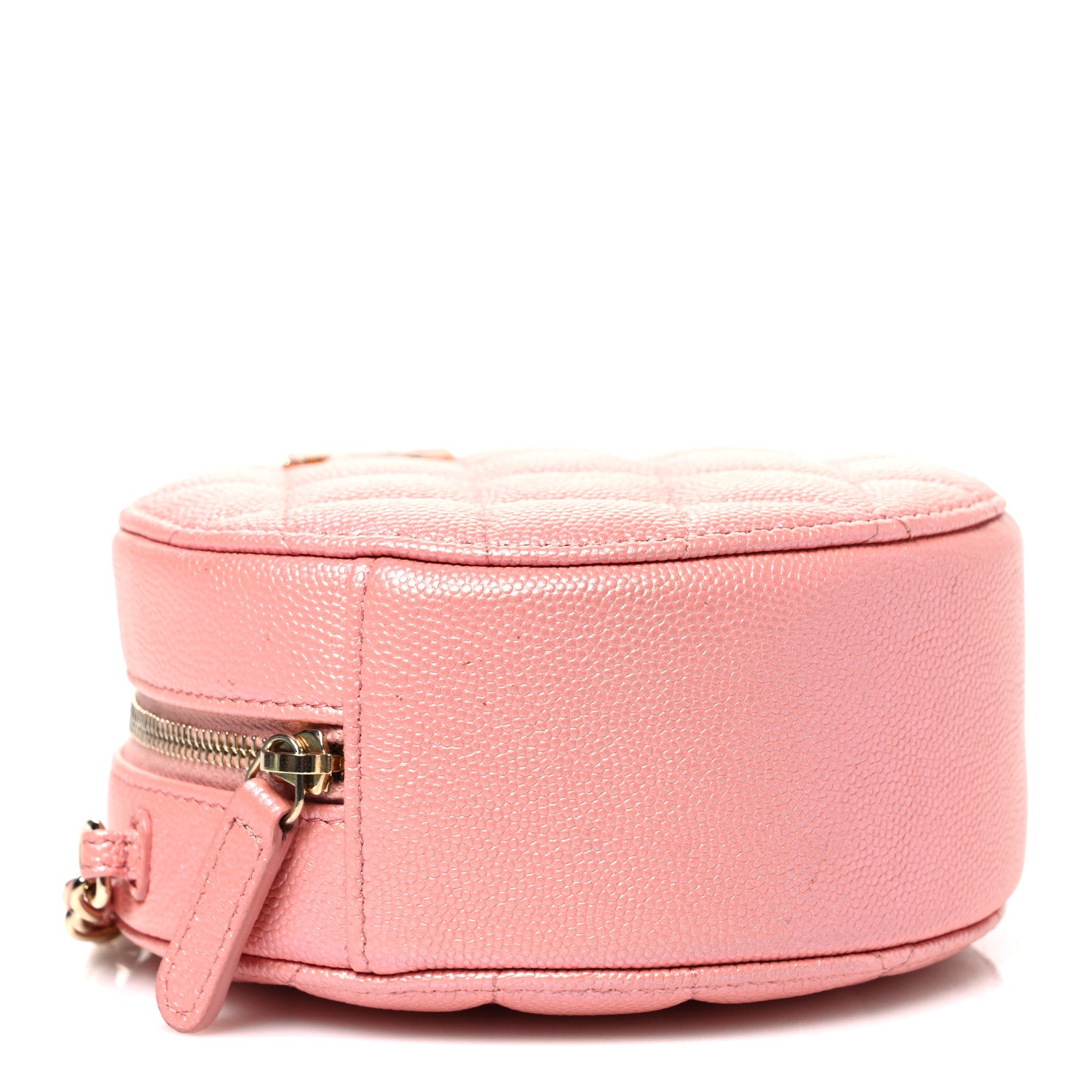 Chanel Iridescent Caviar Resin Quilted Round Clutch With Chain Pink 4 of 10