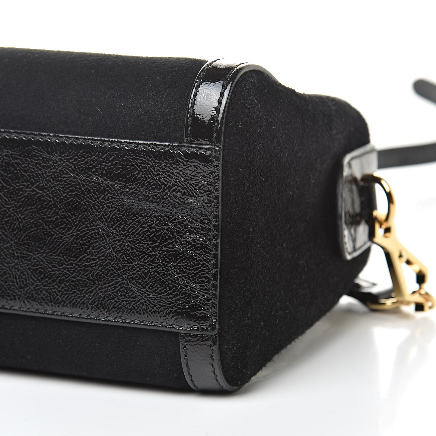 Suede Patent GG Web Medium Ophidia Boston Black