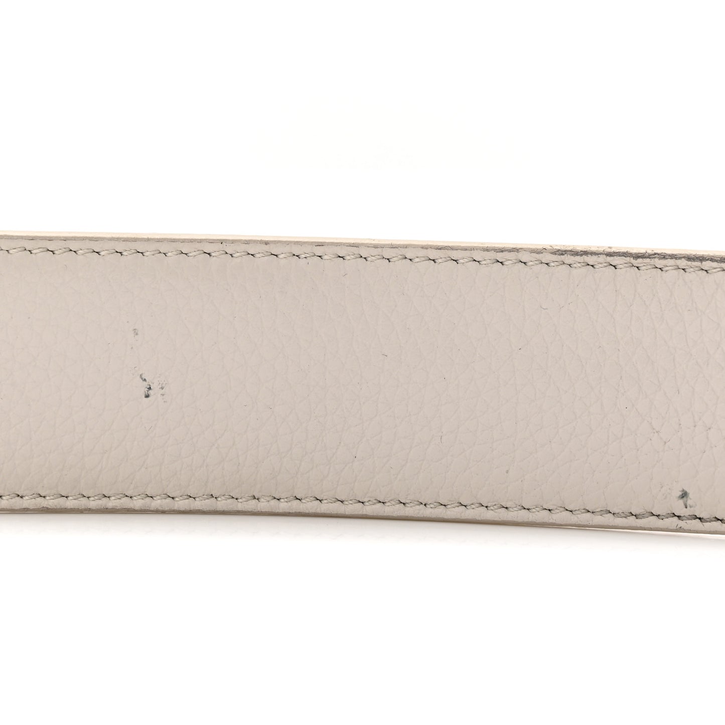 Grained Calfskin CD Icon Belt 95 38 White