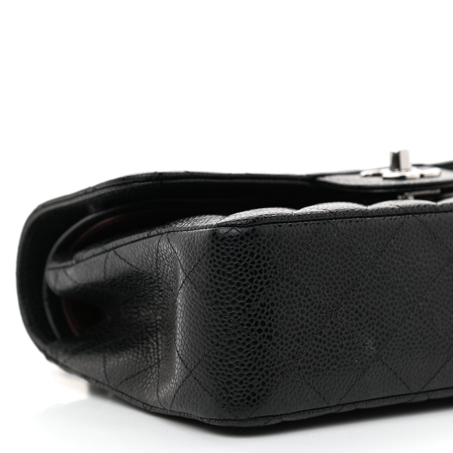 Caviar Quilted Small Double Flap Black