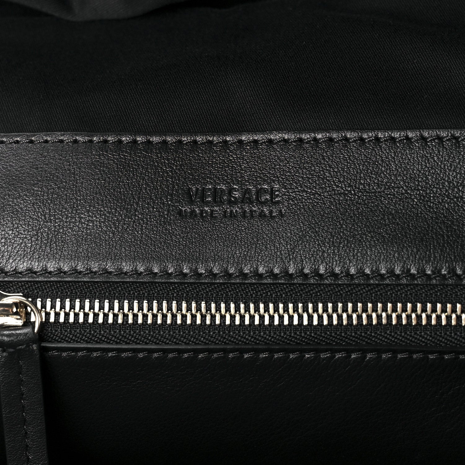 Versace Calfskin Day Dreamer Satchel Black Navy 11 of 14