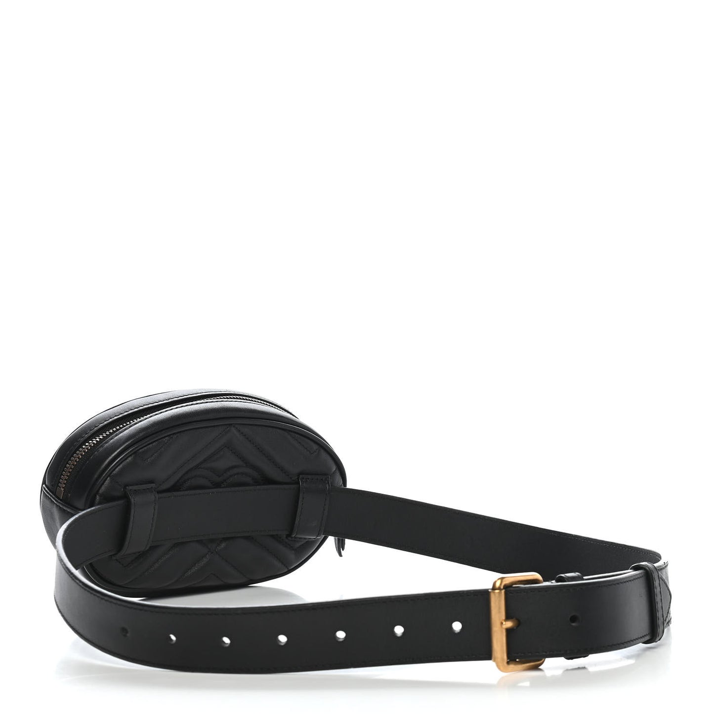 Calfskin Matelasse GG Marmont Belt Bag 85 34 Black