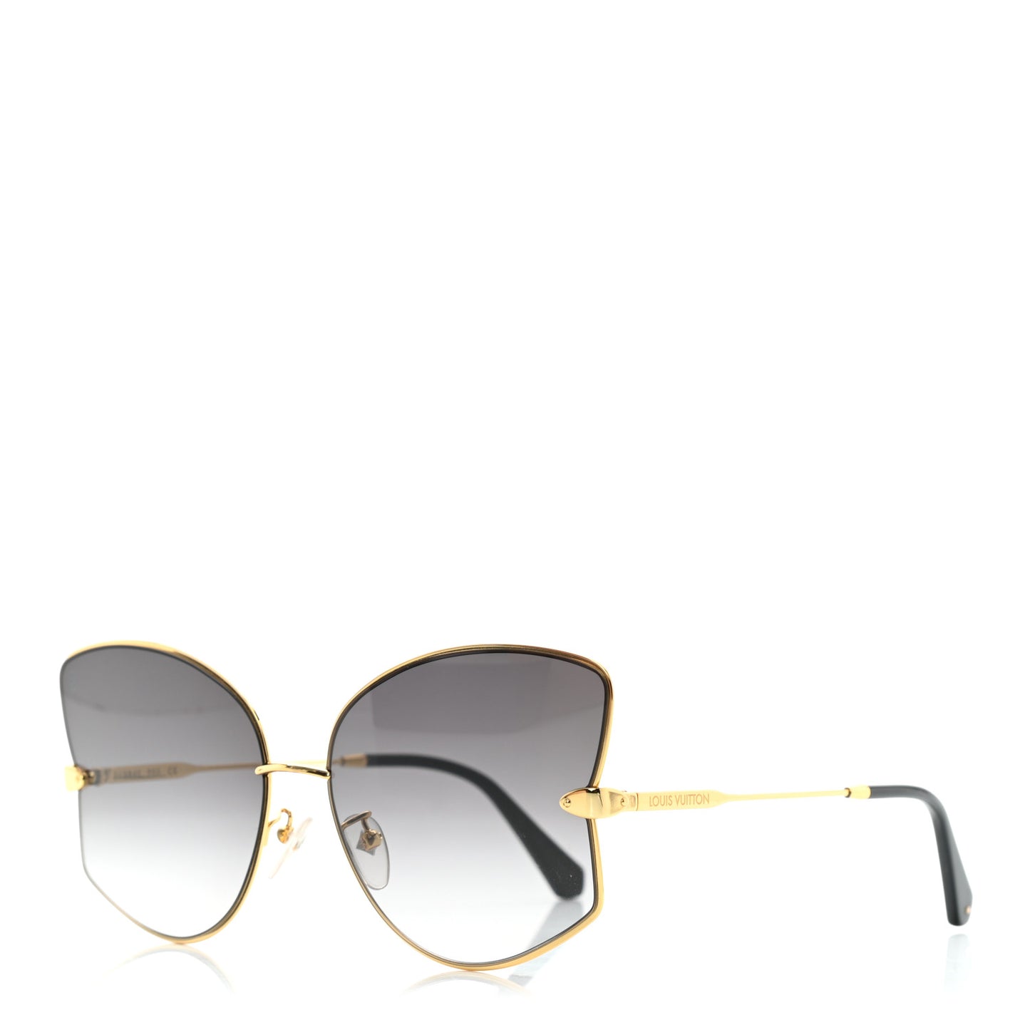 Metal Les Amants du Pont Neuf Sunglasses Z1384E Gold Black