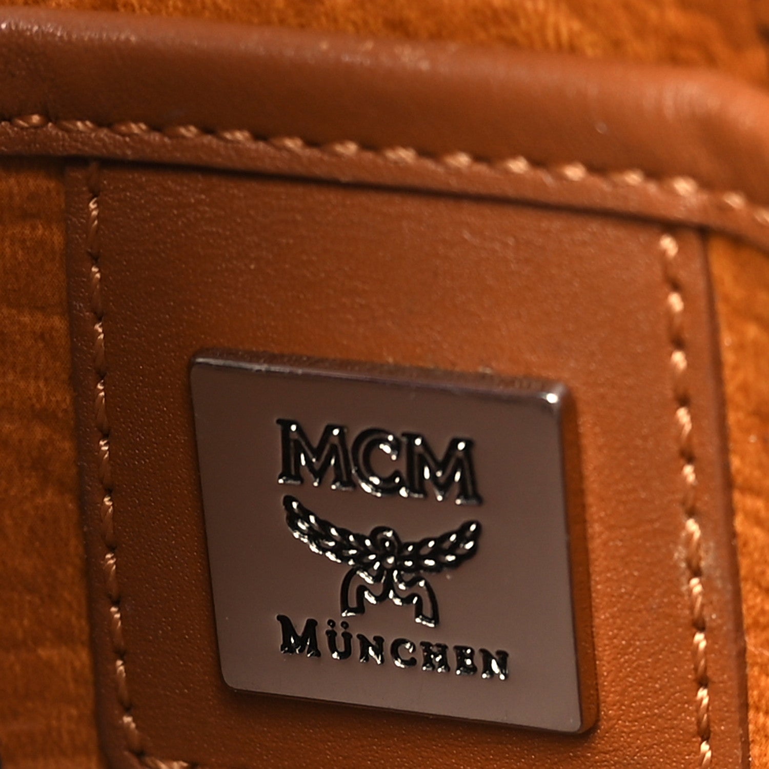 MCM Visetos Shopping Tote Cognac 6 of 12