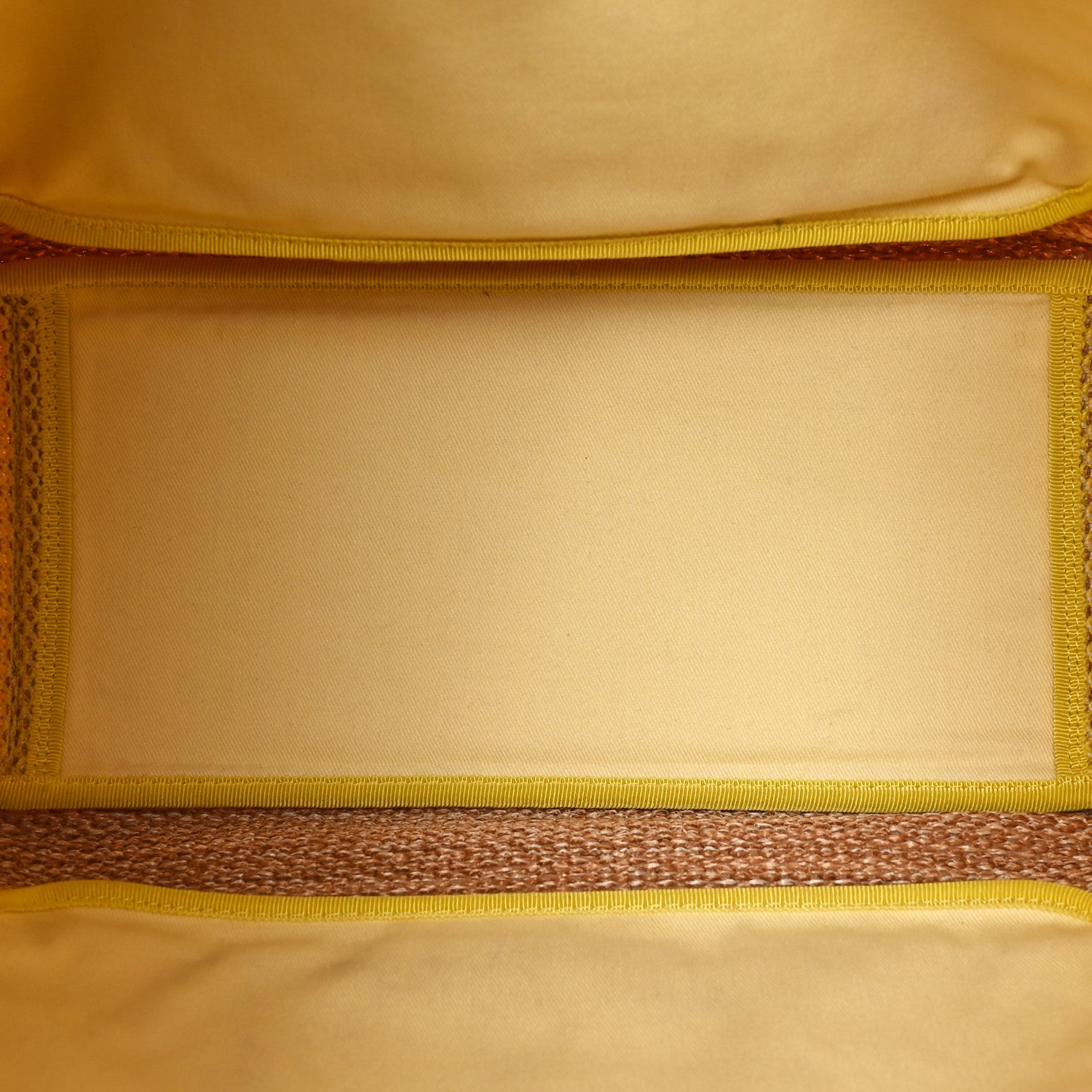 Chanel Mixed Fibers Large Shopping Bag Yellow Brown 5 of 10