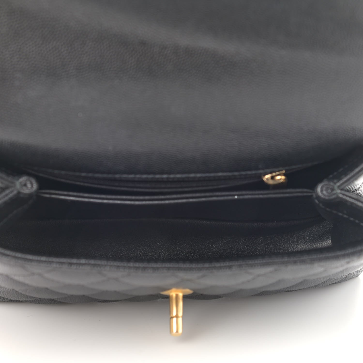 Chanel Caviar Lizard Embossed Quilted Mini Coco Handle Flap Black 5 of 9