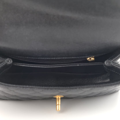 Chanel Caviar Lizard Embossed Quilted Mini Coco Handle Flap Black 5 of 9