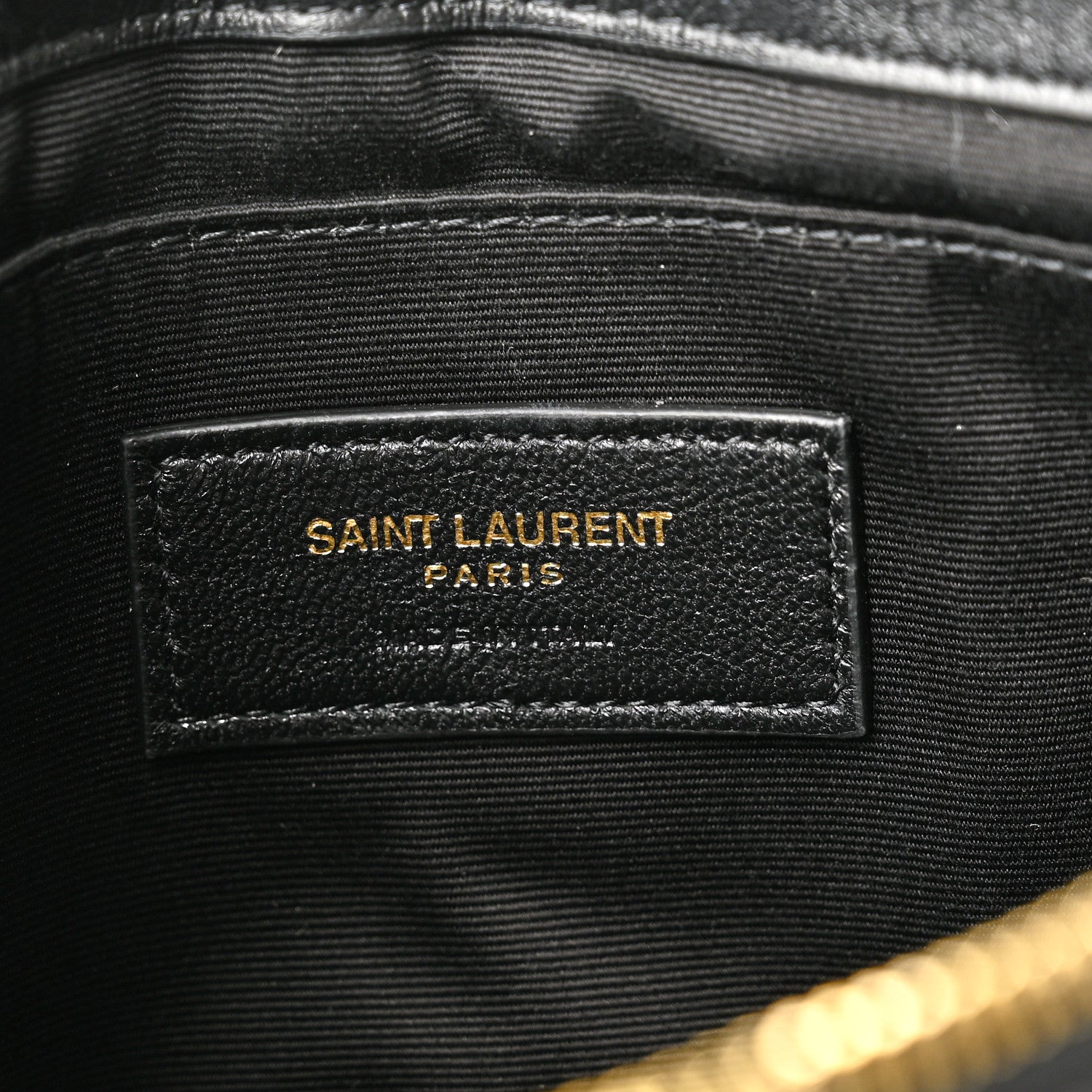 Saint Laurent Calfskin Matelasse Chevron Monogram A5 Wristlet Black 6 of 8