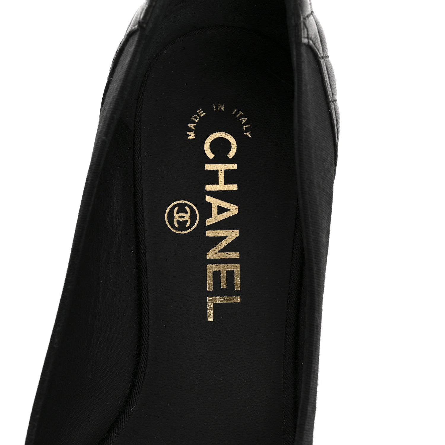 Chanel Nylon Lambskin Quilted Chain CC Pumps 37 Black 7 of 11