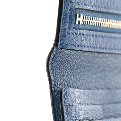 Hermes Chevre Mysore Bearn Gusset Wallet Bleu Agate 8 of 9