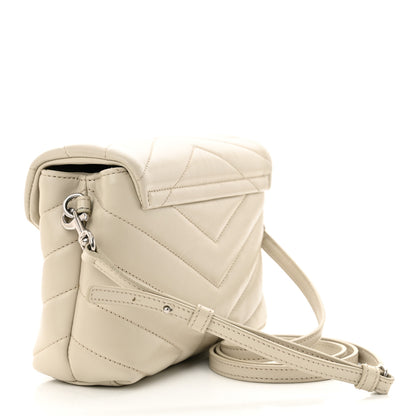 Saint Laurent Calfskin Y Quilted Monogram Toy Loulou Crossbody Bag Crema Soft 3 of 13