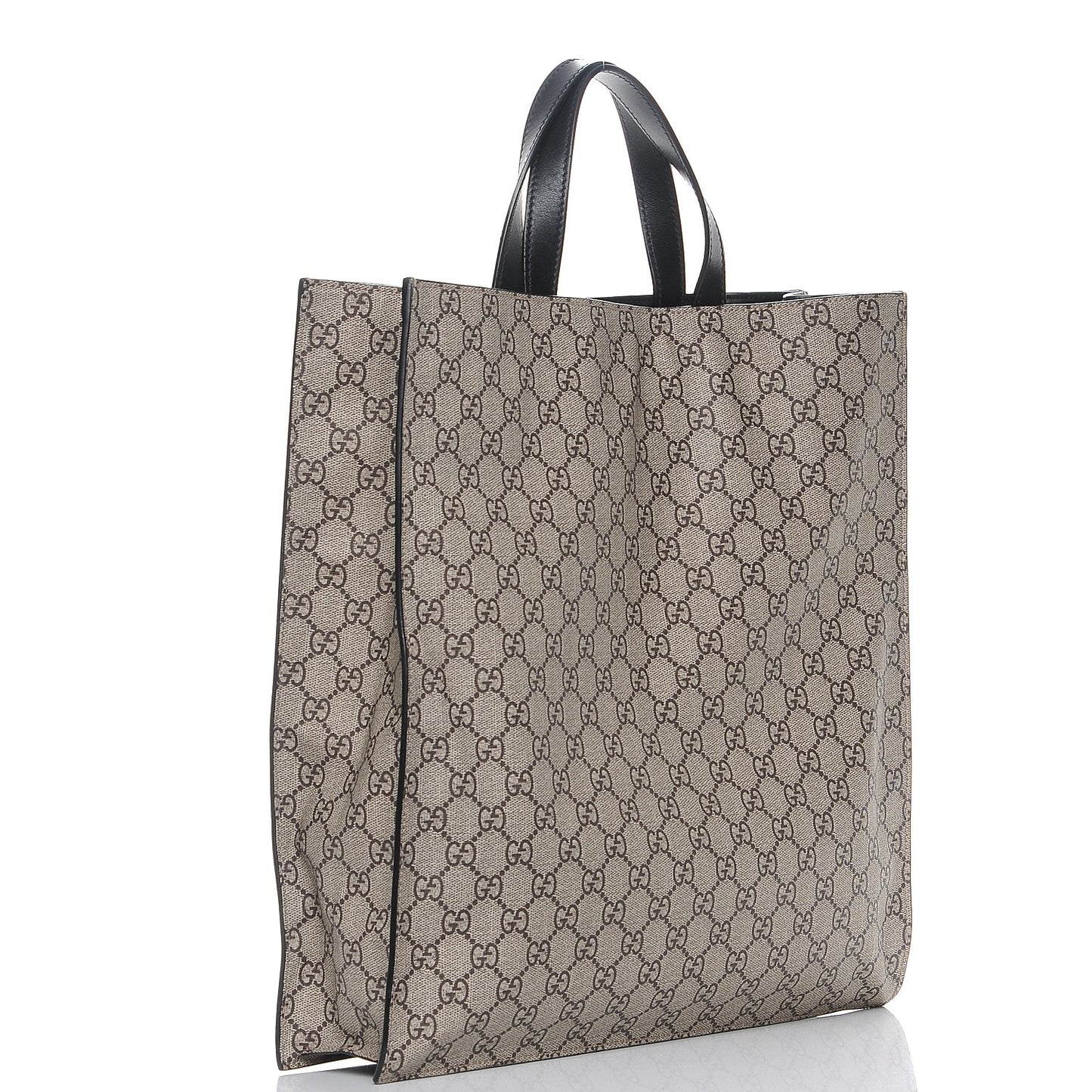 Soft GG Supreme Monogram Kingsnake Vertical Tote Black