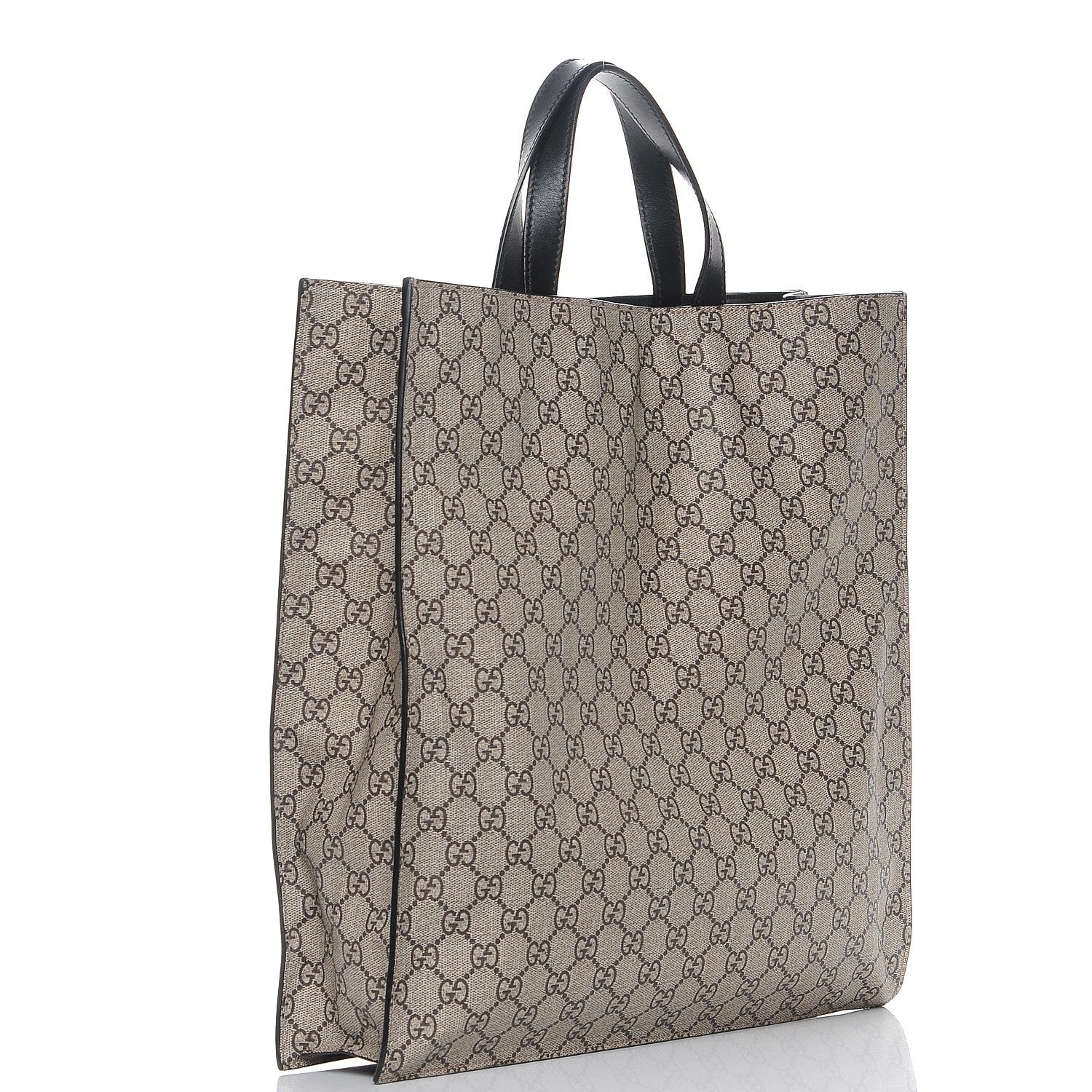 Gucci Soft GG Supreme Monogram Kingsnake Vertical Tote Black 3 of 7