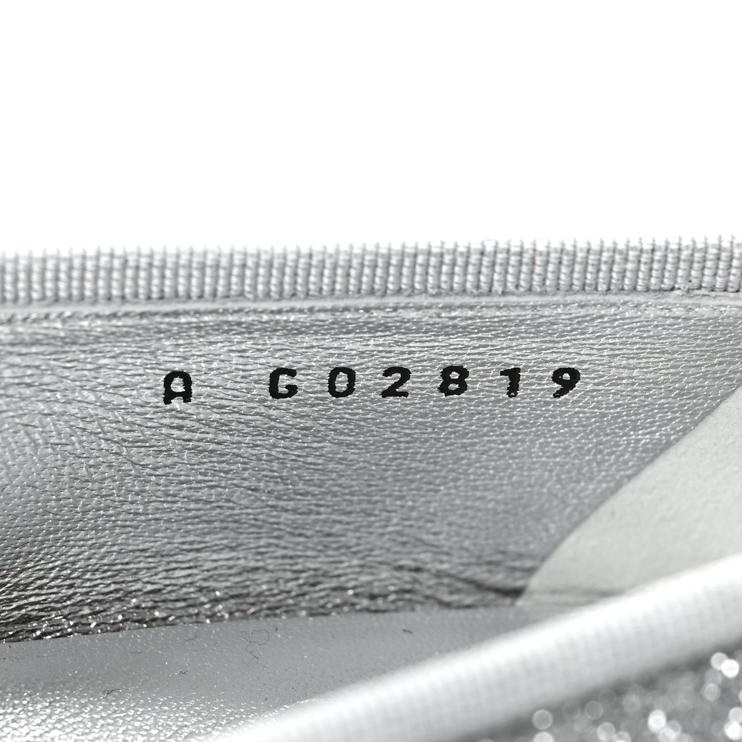 Glitter Grosgrain Cap Toe CC Ballerina Flats 38 Silver