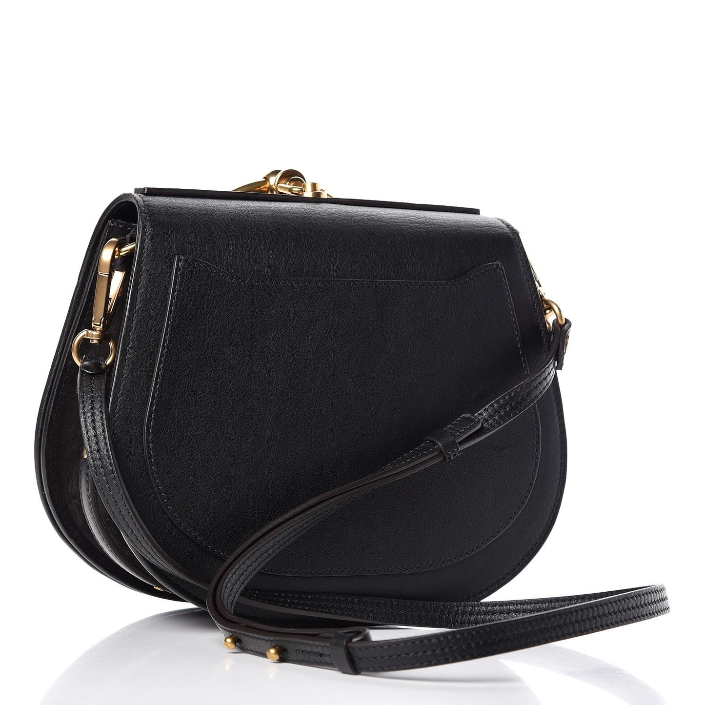 Suede Small Nile Bracelet Bag Black