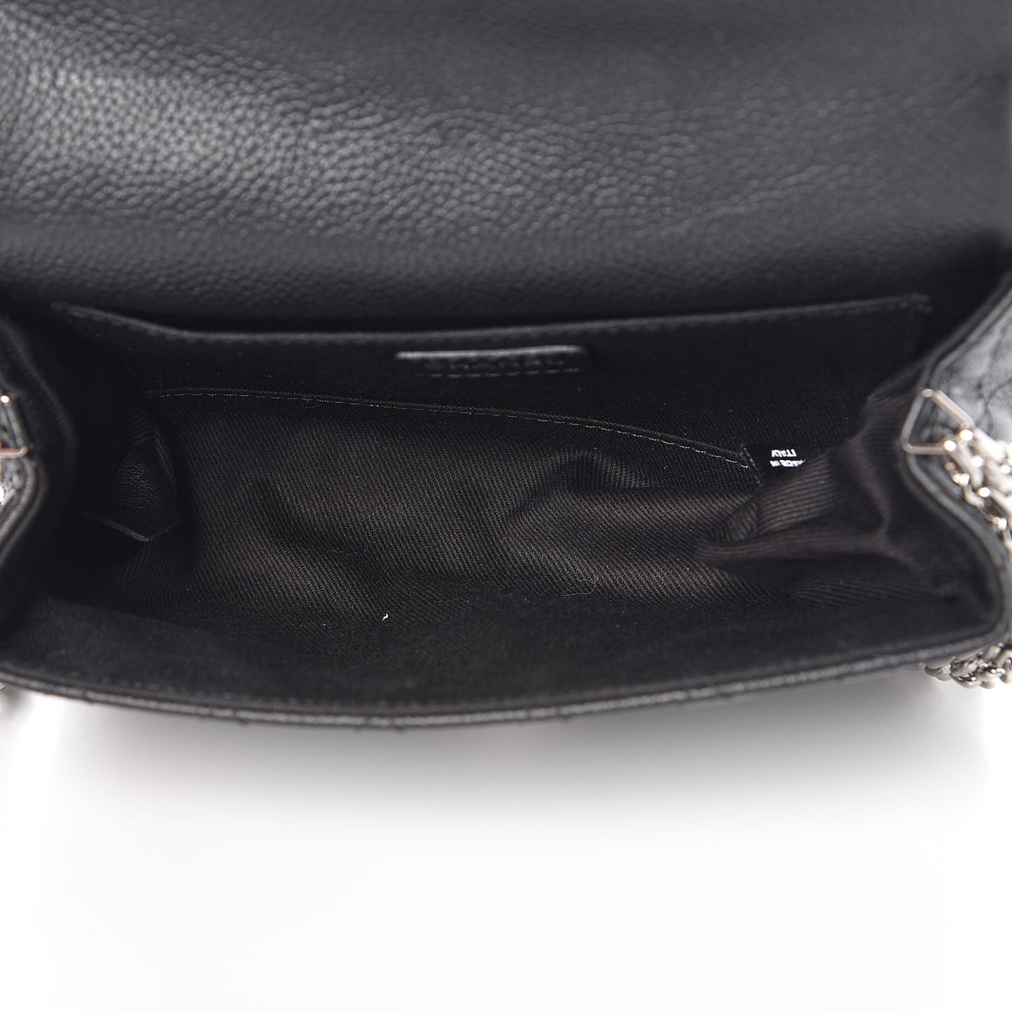 Grained Calfskin Quilted 2.55 Reissue Flap Belt Bag Clutch Black