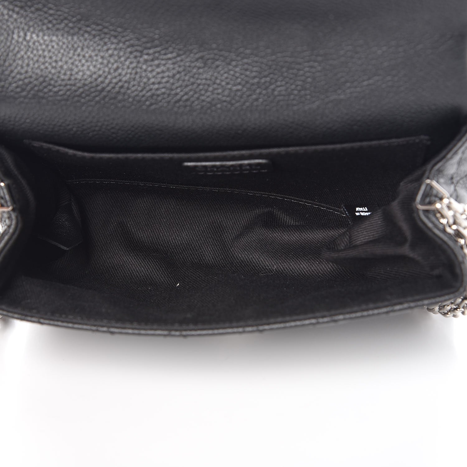 Chanel Grained Calfskin Quilted 2.55 Reissue Flap Belt Bag Clutch Black 8 of 12