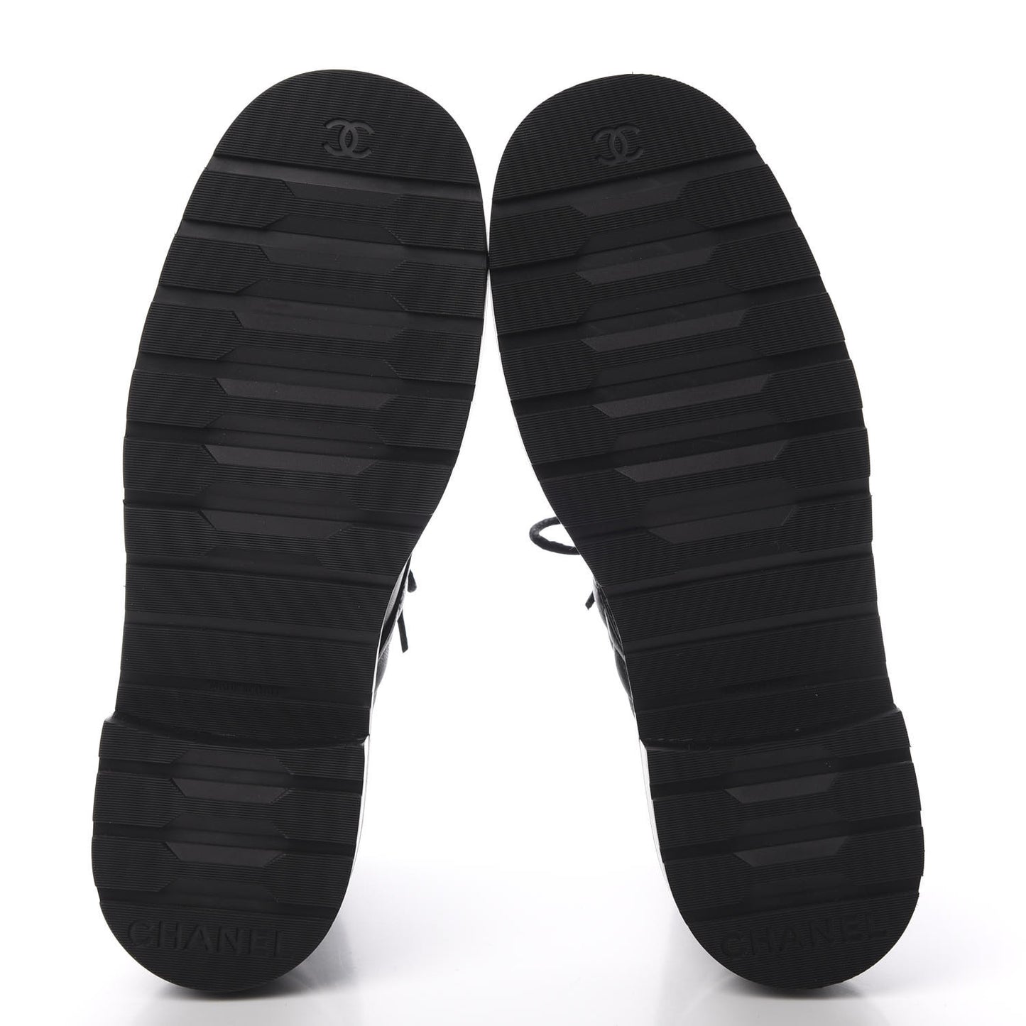 Shiny Goatskin Calfskin Quilted Lace Up Combat Boots 40 Black