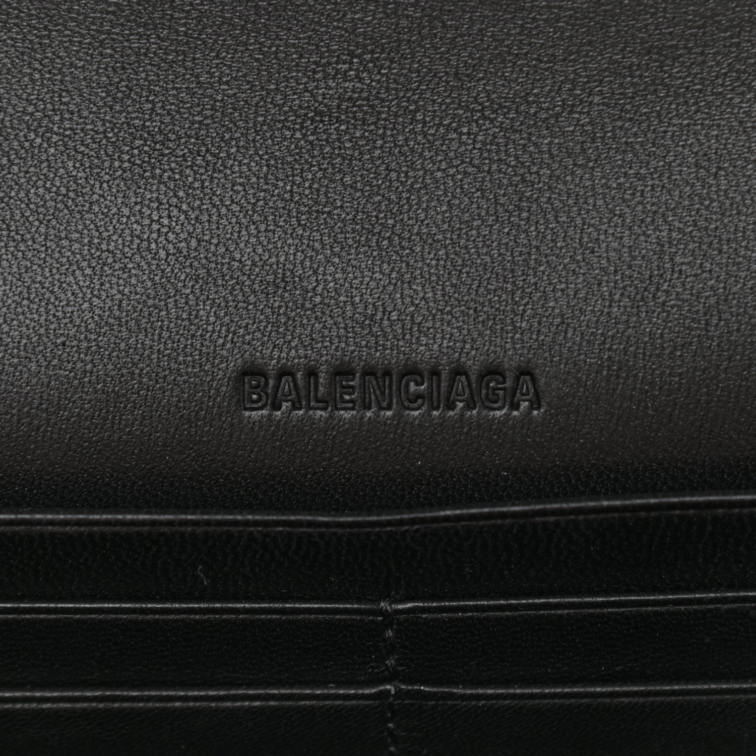 Balenciaga Extra Supple Calfskin Crocodile Embossed Gossip Wallet On Chain Black 6 of 10