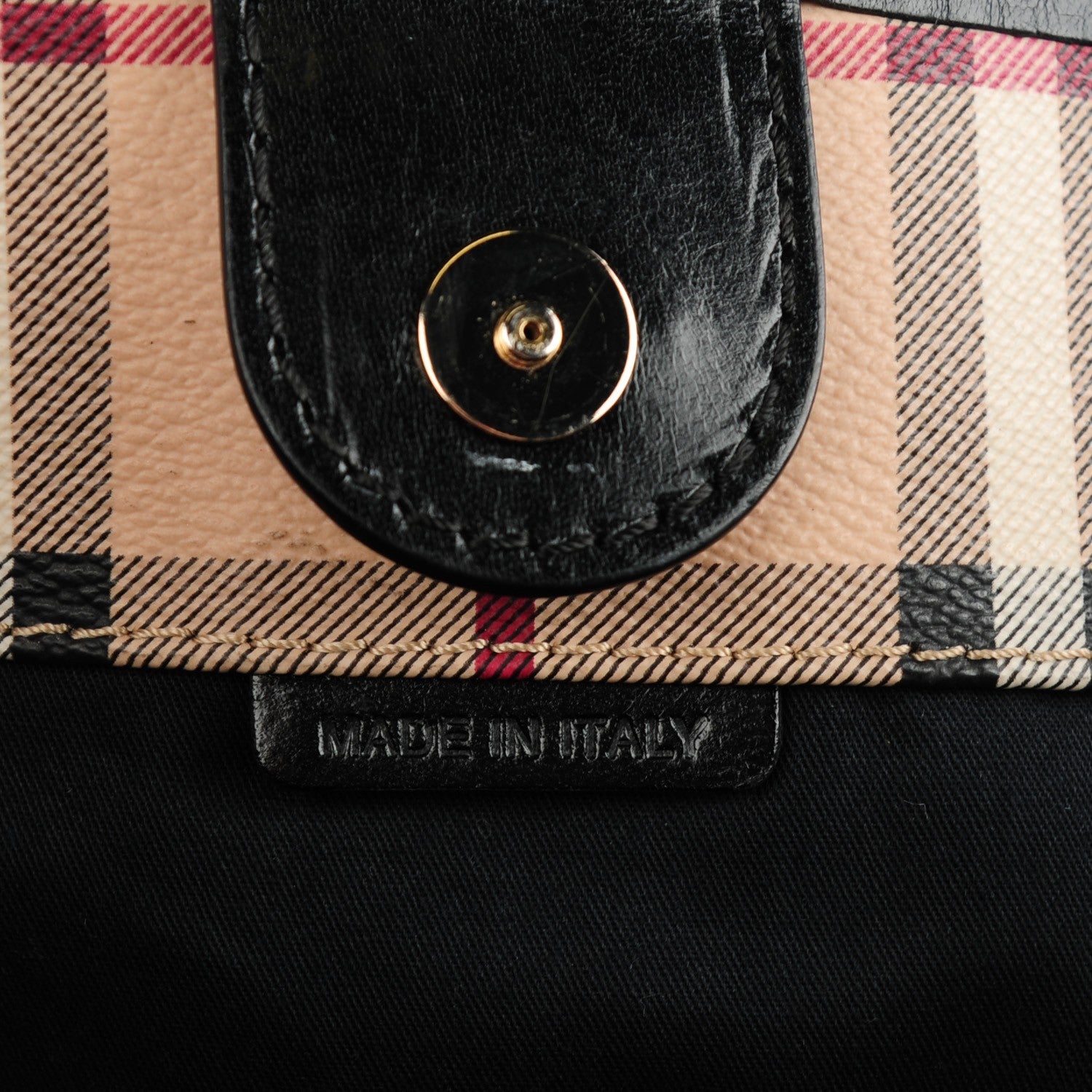 Burberry Haymarket Check Small Canterbury Tote Black 7 of 7