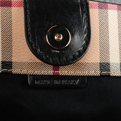 Burberry Haymarket Check Small Canterbury Tote Black 7 of 7