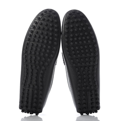 Louis Vuitton Taiga Hockenheim Moccasin Loafers 7.5 Black 5 of 9