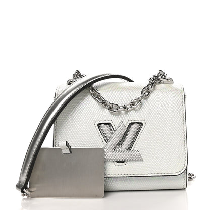 Louis Vuitton Iridescent Lizard Mini Swarovski Strass Twist Shoulder Bag 3 of 10