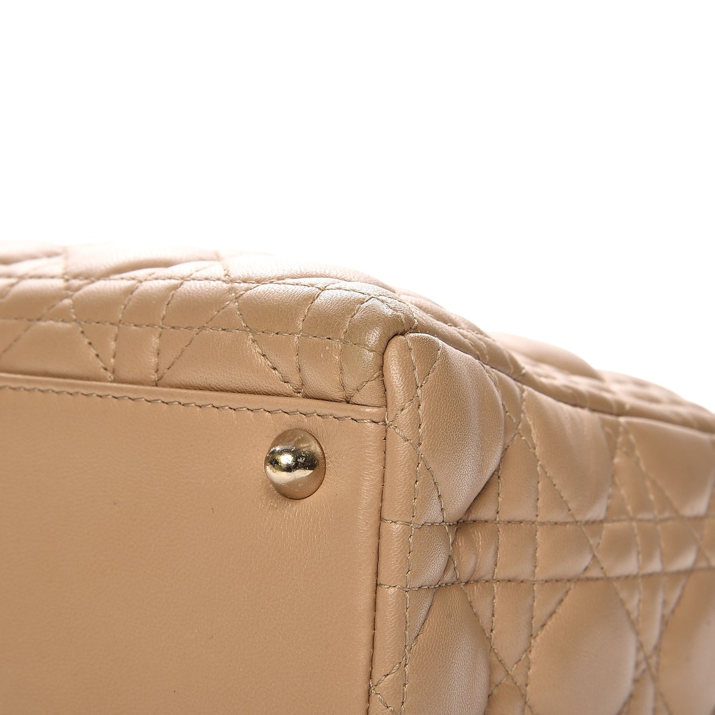 Lambskin Cannage Large Lady Dior Beige