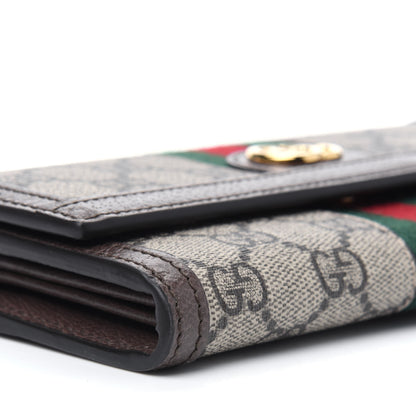 Gucci GG Supreme Monogram Web Ophidia Continental Wallet Brown 8 of 10