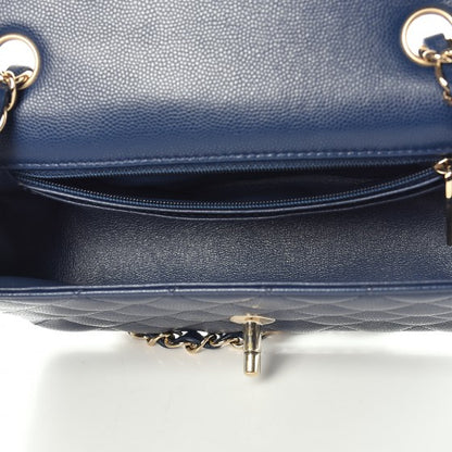 Chanel Caviar Quilted Mini Rectangular Flap Navy 5 of 15