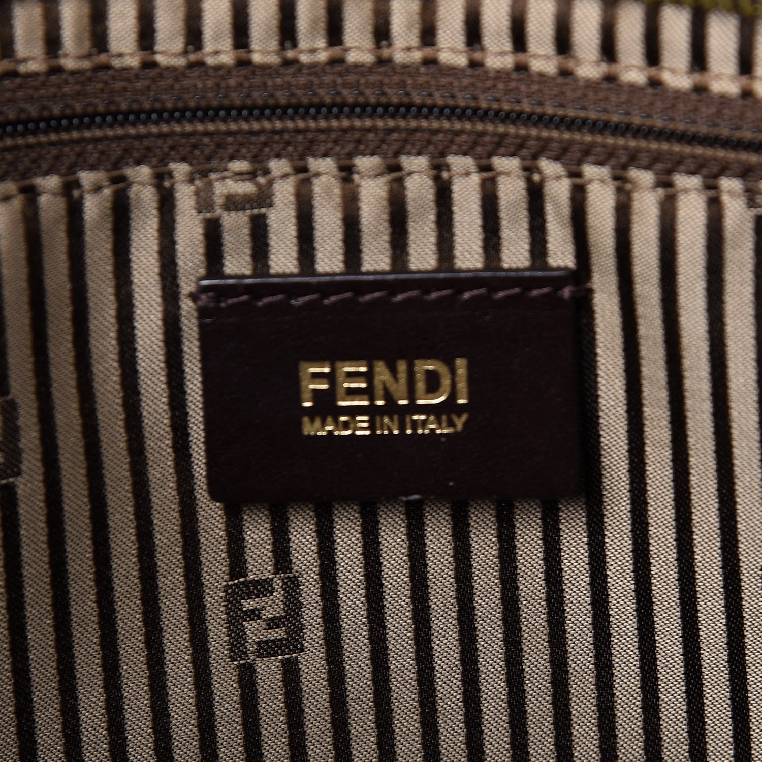 Fendi Zucca Lampo Studded Roll Tote Tobacco 6 of 15