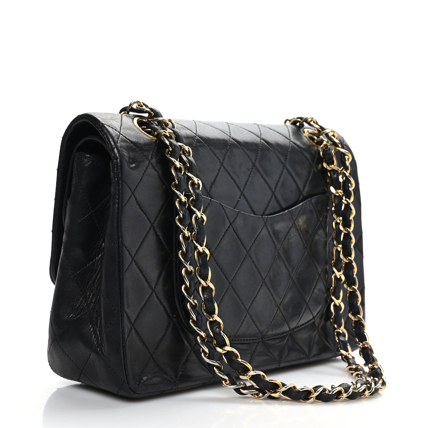 Chanel Lambskin Quilted Medium Double Flap Black 3 of 9