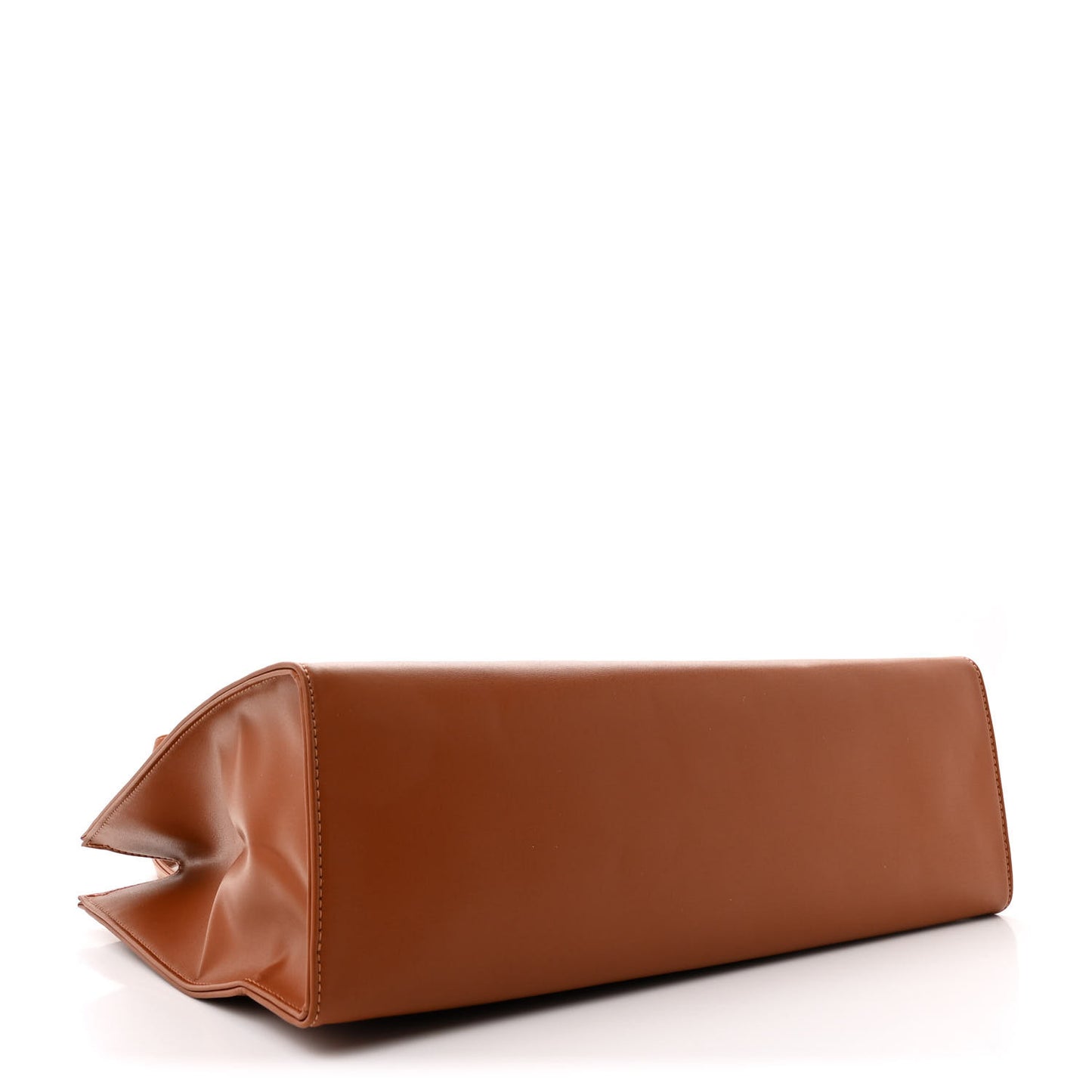 Vegan Leather Medium Shopping Bag Tan