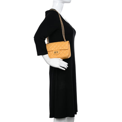 Chanel Aged Calfskin Quilted 2.55 Reissue Mini Flap Yellow 2 of 11