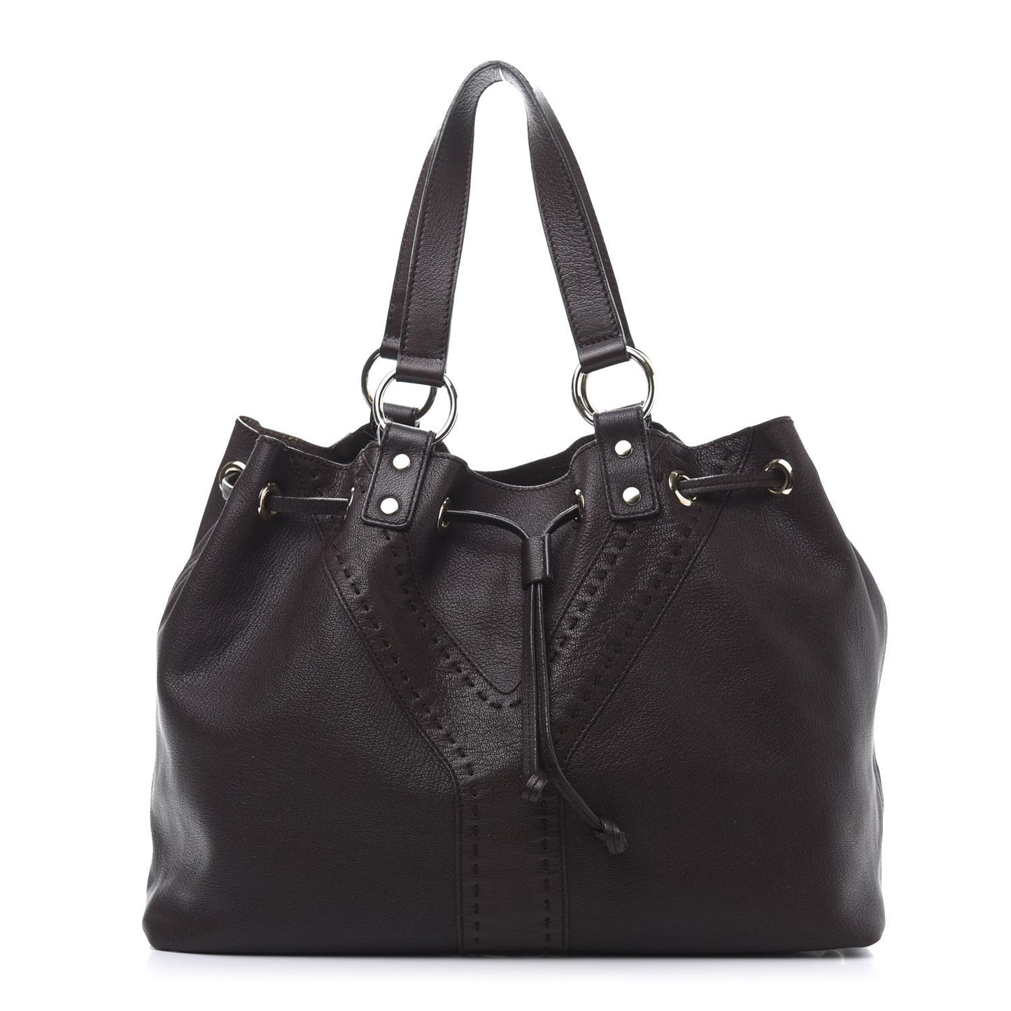 Calfskin Reversible Double Sac Y Tote Gold Brown