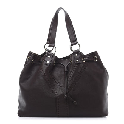 Saint Laurent Calfskin Reversible Double Sac Y Tote Gold Brown 1 of 12