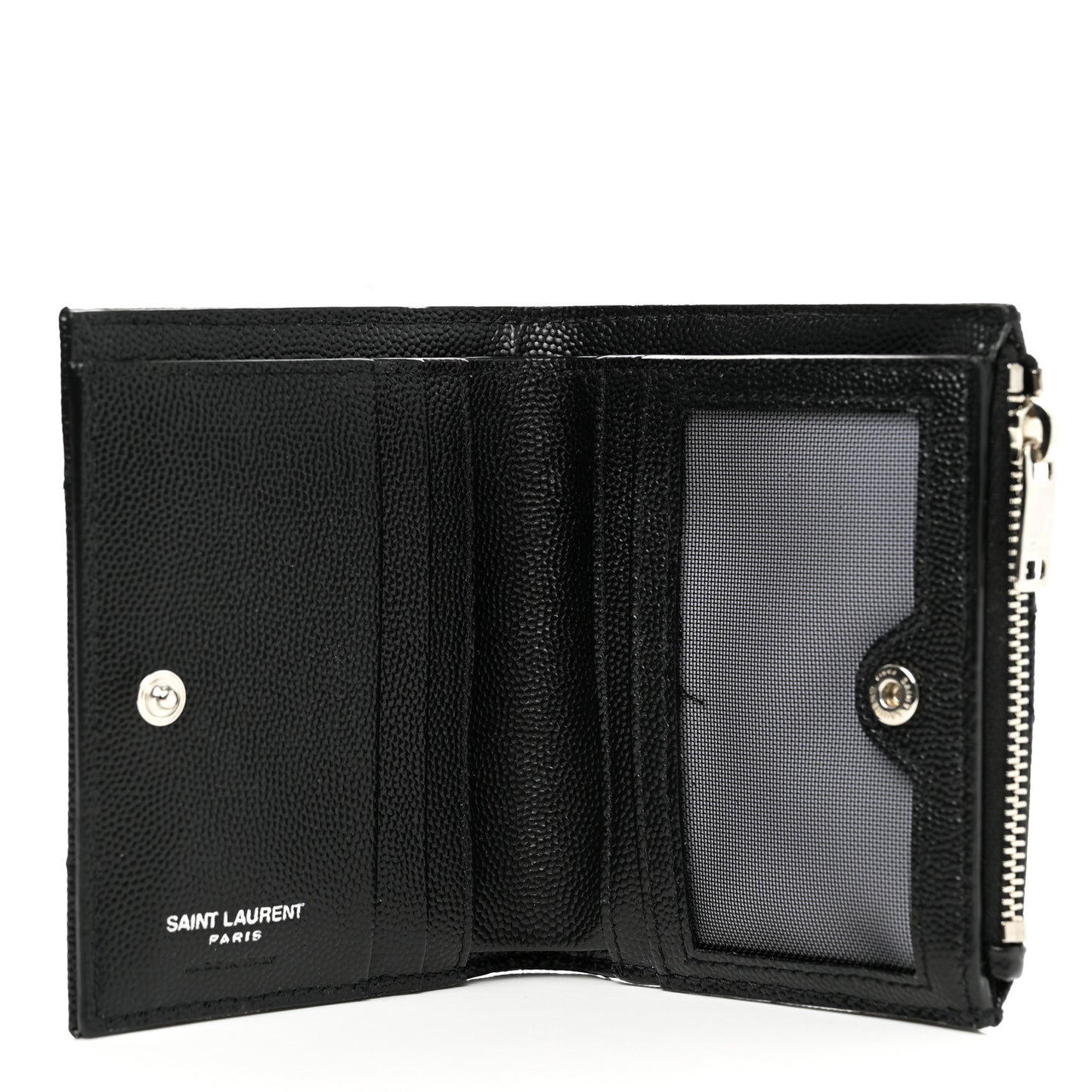 Grain De Poudre Matelasse Chevron Monogram Zipped Card Case Black