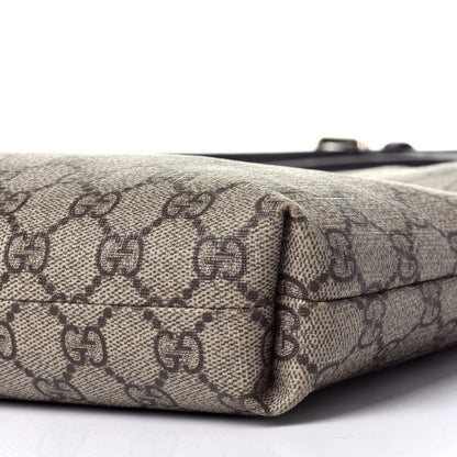 Gucci GG Plus Monogram Medium Flat Messenger Bag Dark Brown 9 of 10