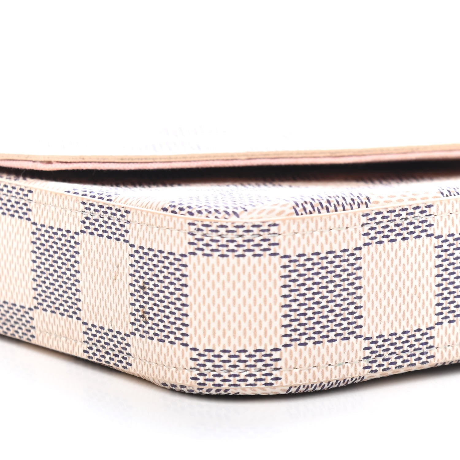Louis Vuitton Damier Azur Pochette Felicie Chain Wallet Rose Ballerine 7 of 8
