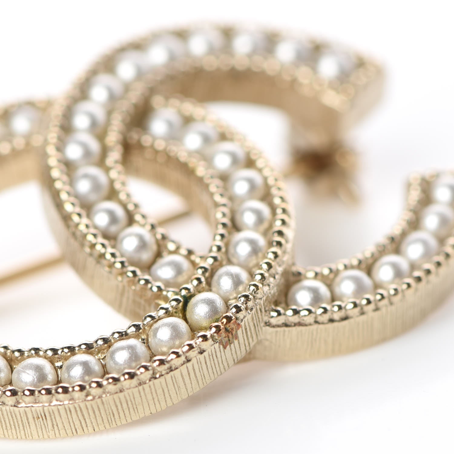 Chanel Pearl CC Brooch Gold 5 of 6