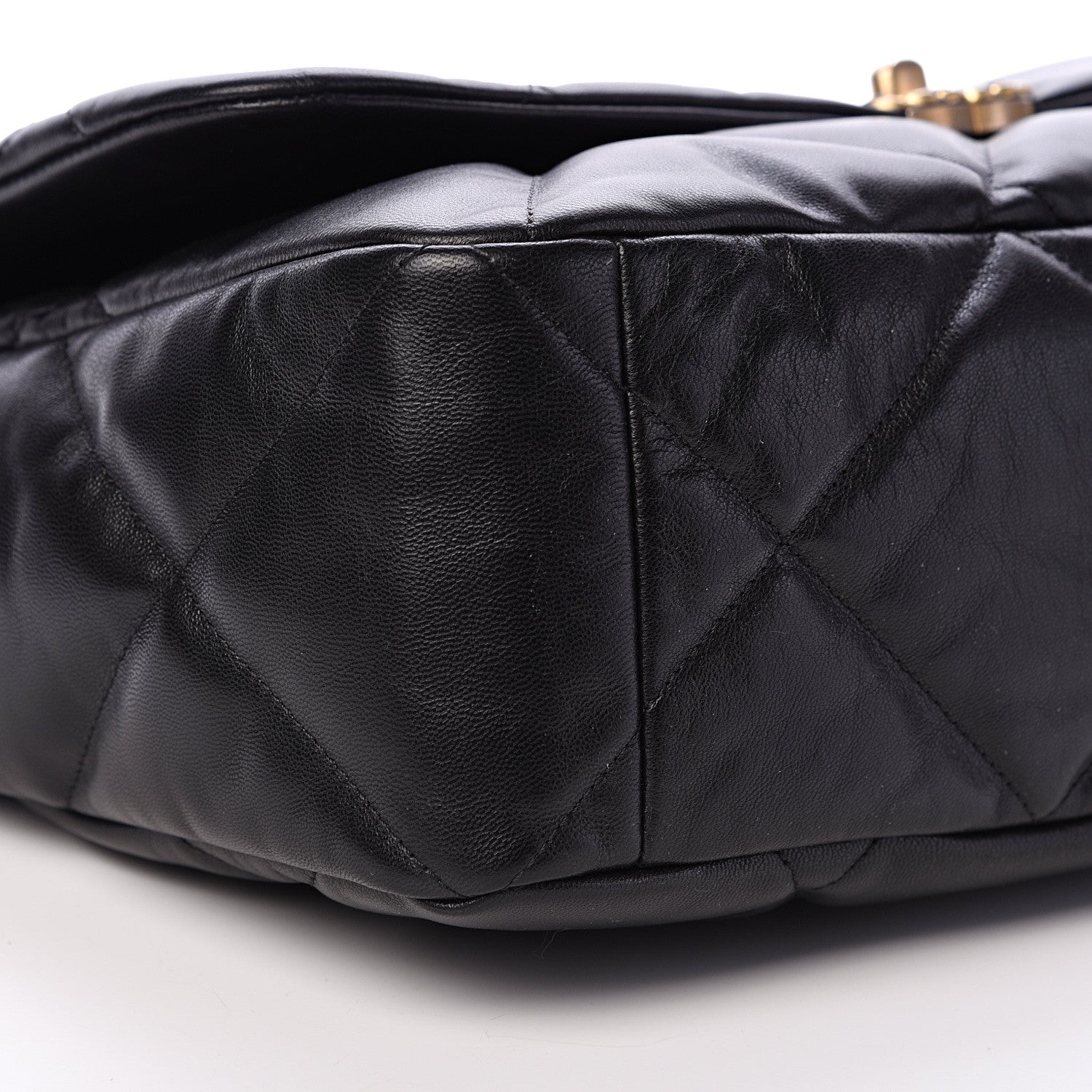 Chanel Goatskin Quilted Maxi 19 Flap Black 8 of 12