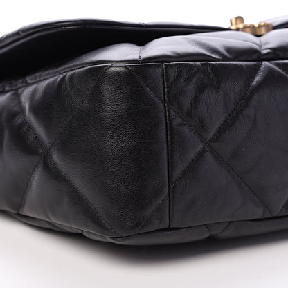 Chanel Goatskin Quilted Maxi 19 Flap Black 8 of 12