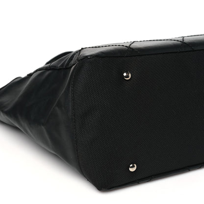 Chanel Coated Canvas Quilted Large Paris Biarritz Tote Black 9 of 12