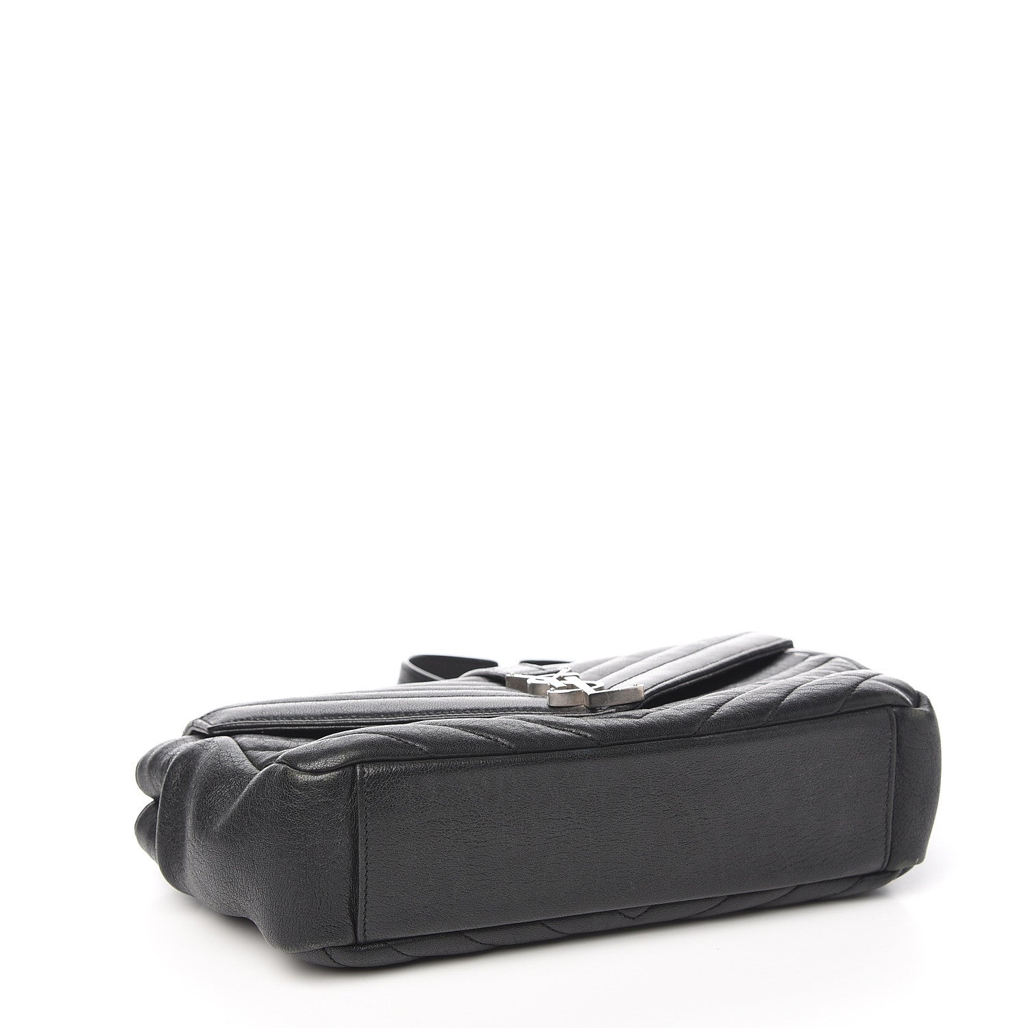 Saint Laurent Sheepskin Medium Tri-Quilt College Monogram Satchel Black 3 of 11