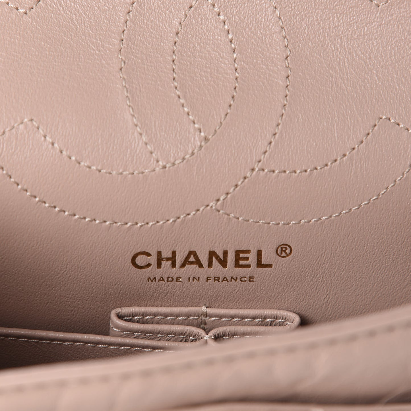 Aged Calfskin Quilted 2.55 Reissue 225 Flap Light Beige