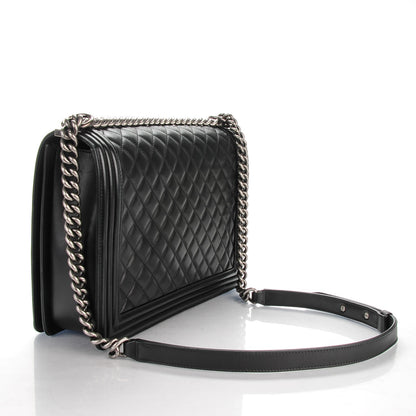 Chanel Lambskin Quilted Large Boy Flap Black 3 of 8